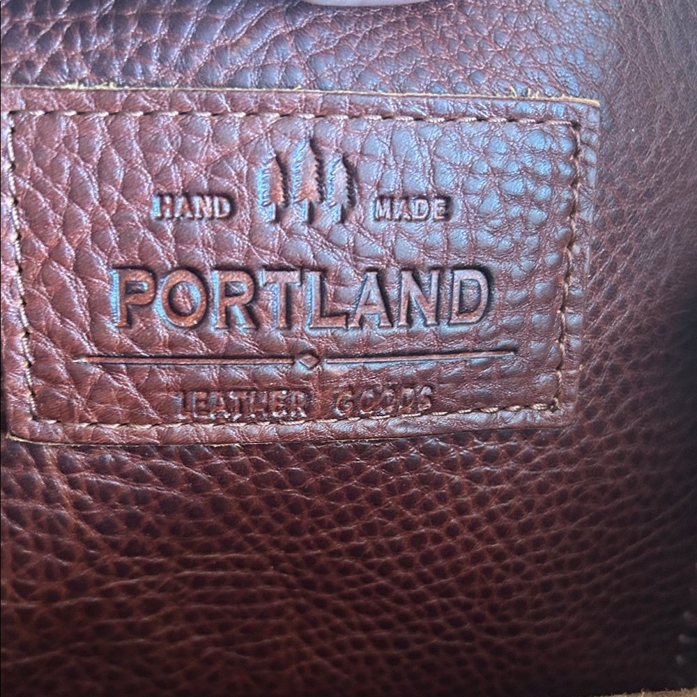 NWOT Portland Leather Women's Brown Mini Crossbody tote Bag - Picture 5 of 8